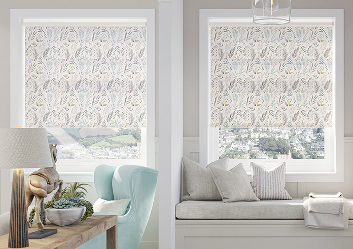 Folk Floral, Blue Skies - Roller Blind - Image 3